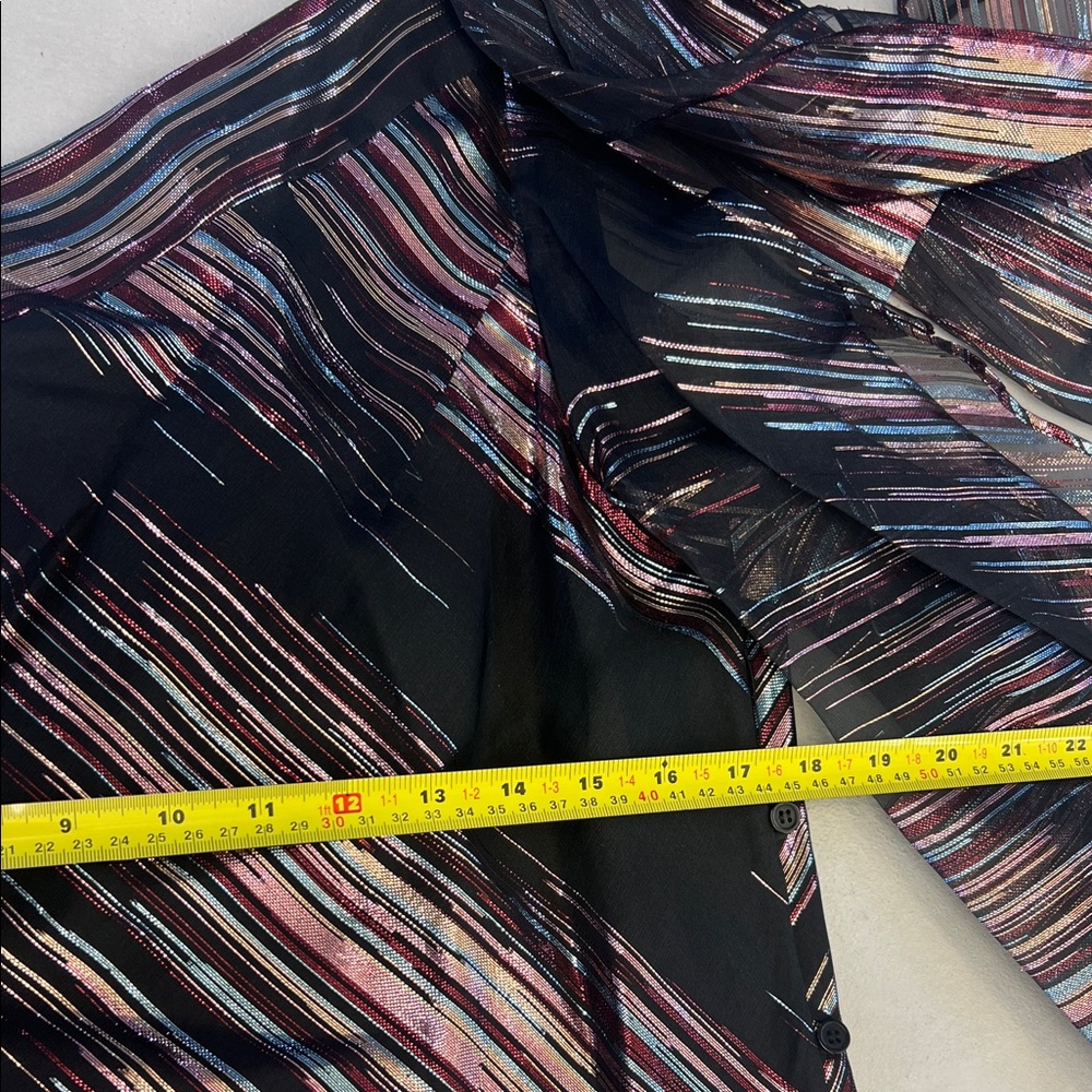 Milly Metallic MulticolorOne-Shoulder Top - Picture 3 of 4